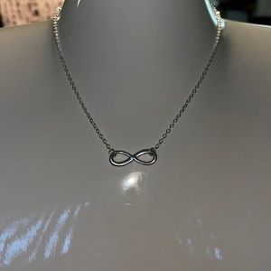 infinity silver necklace